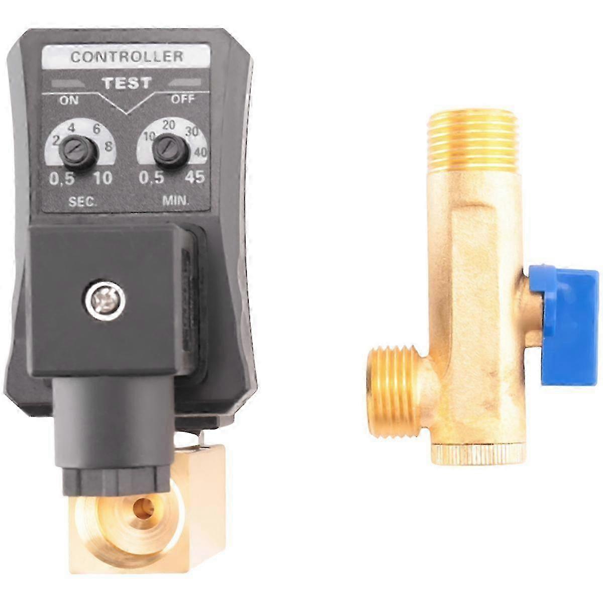 230V Automatic Drain Valve for Air Compressor Condensate DN15 G1/2 with Timed Water Tank