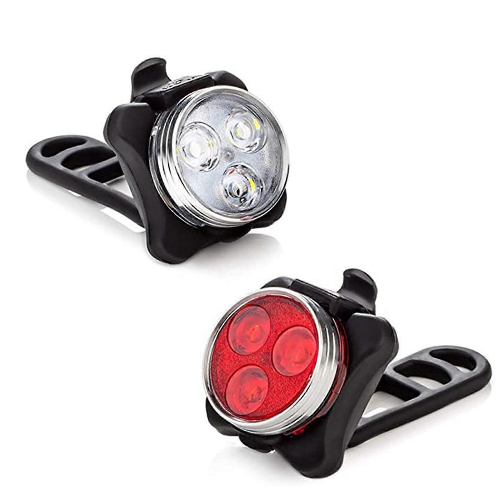 Rehomy Bicycle Light Set 4 Modes USB Rechargeable Front and Rear Waterproof Bike Lights for Camping and Hiking