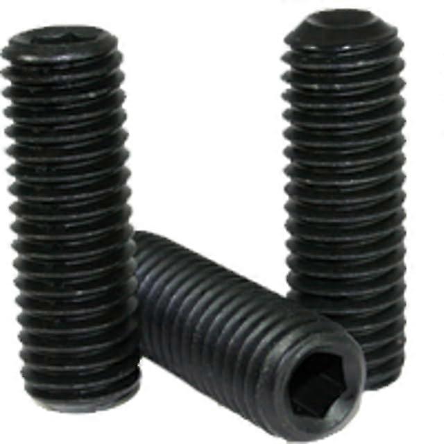1/2'-13 x 1 Socket Set Screws, Cup Point, Black Oxide Finish, Coarse Threads, 25 Pack
