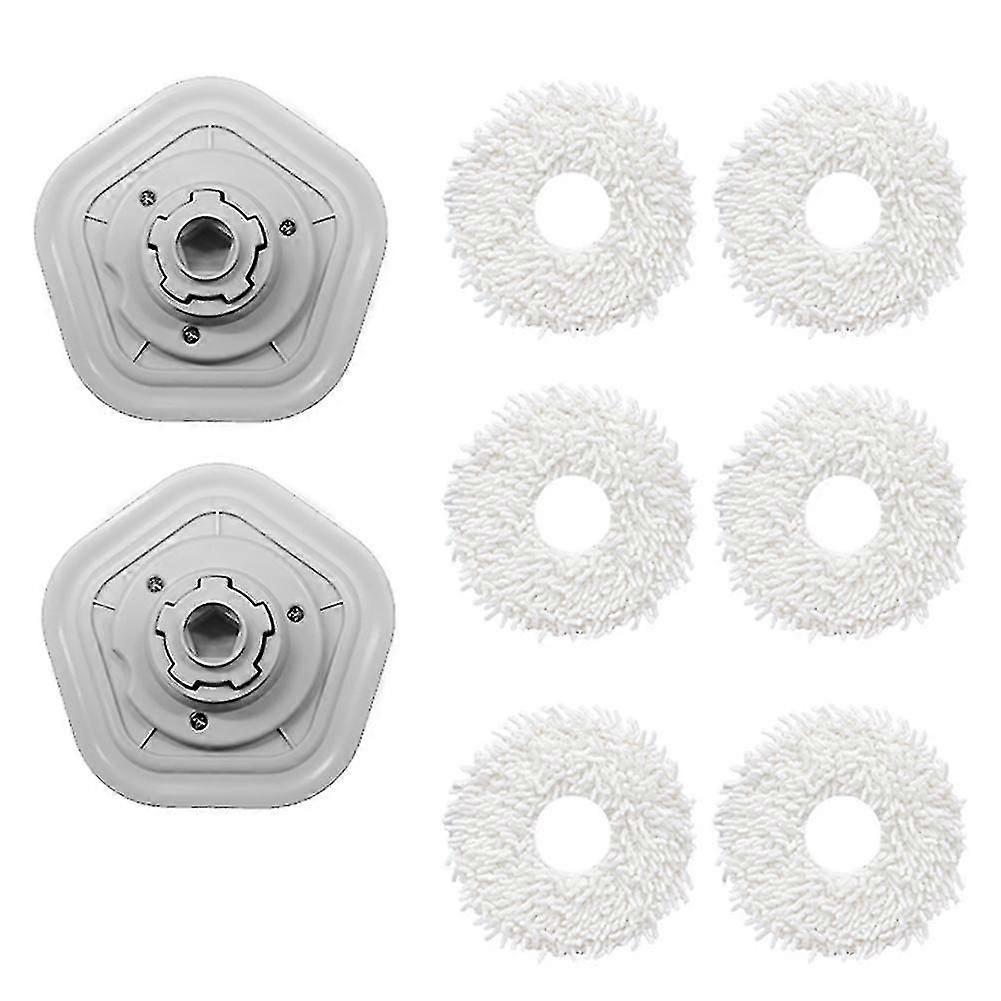 8 Pcs Upgraded Replaceable Mop Cloth And Mop Cloth Support Kits
