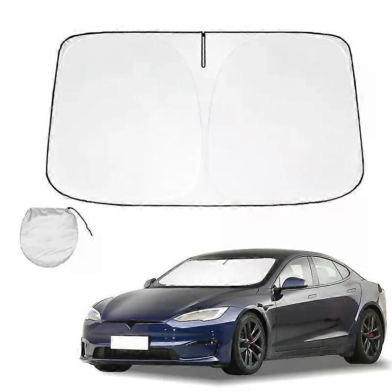 Windshield Sun Shade For Tesla Model S Sunshade Sun Visor Protector Foldable Blocks UV Rays Keep Your Car Cooler