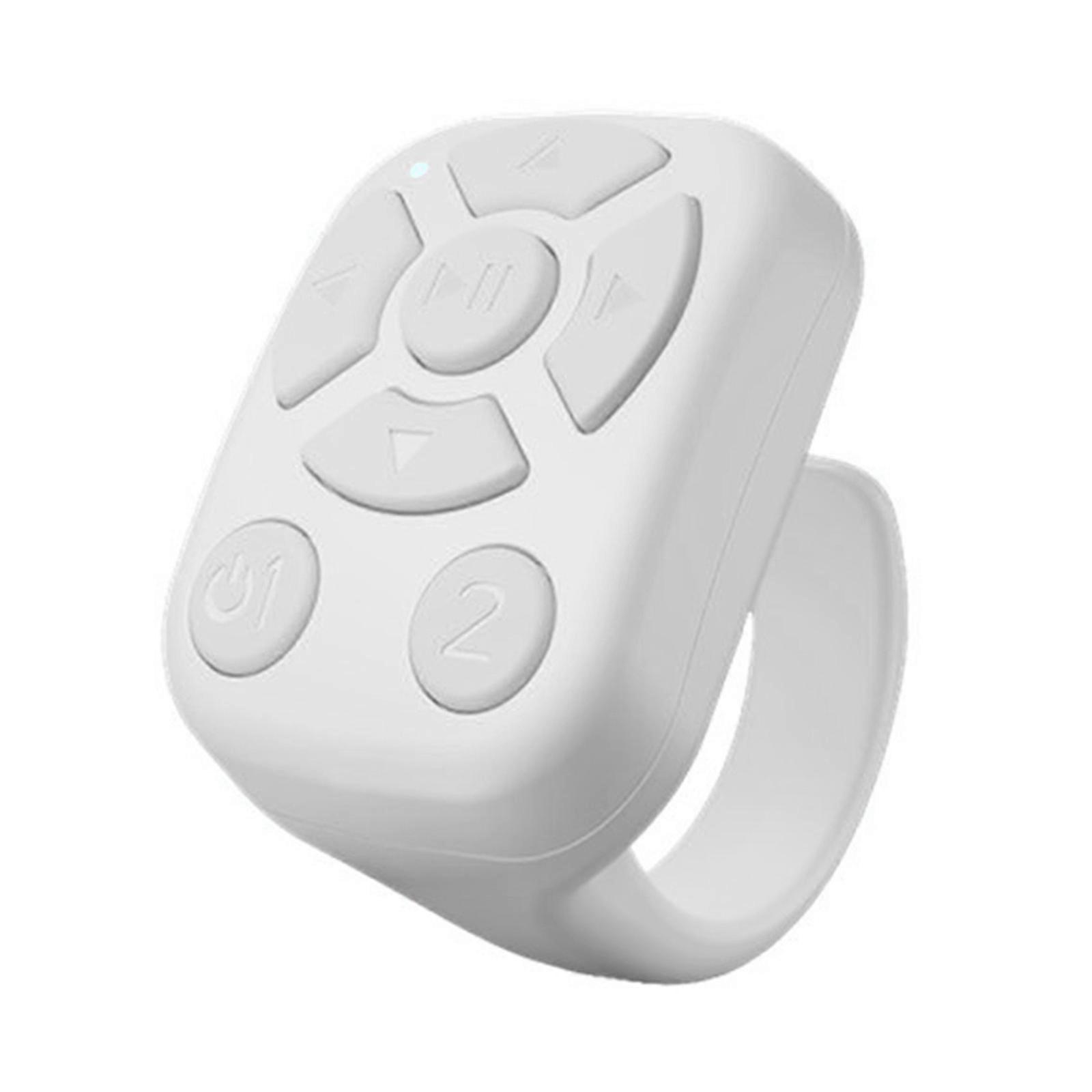 Remote Control Bluetooth-compatible Remote Shutter For Scrolling And Page Turning Support Phone Video Scrolling Device White