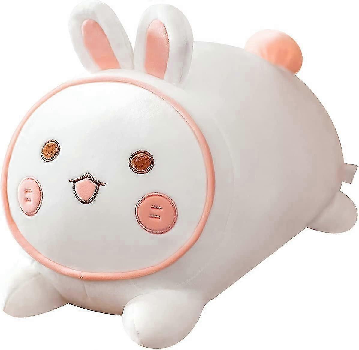 Stuffed Animal Cat Plush Toy(White-Rabbit, 11.8")