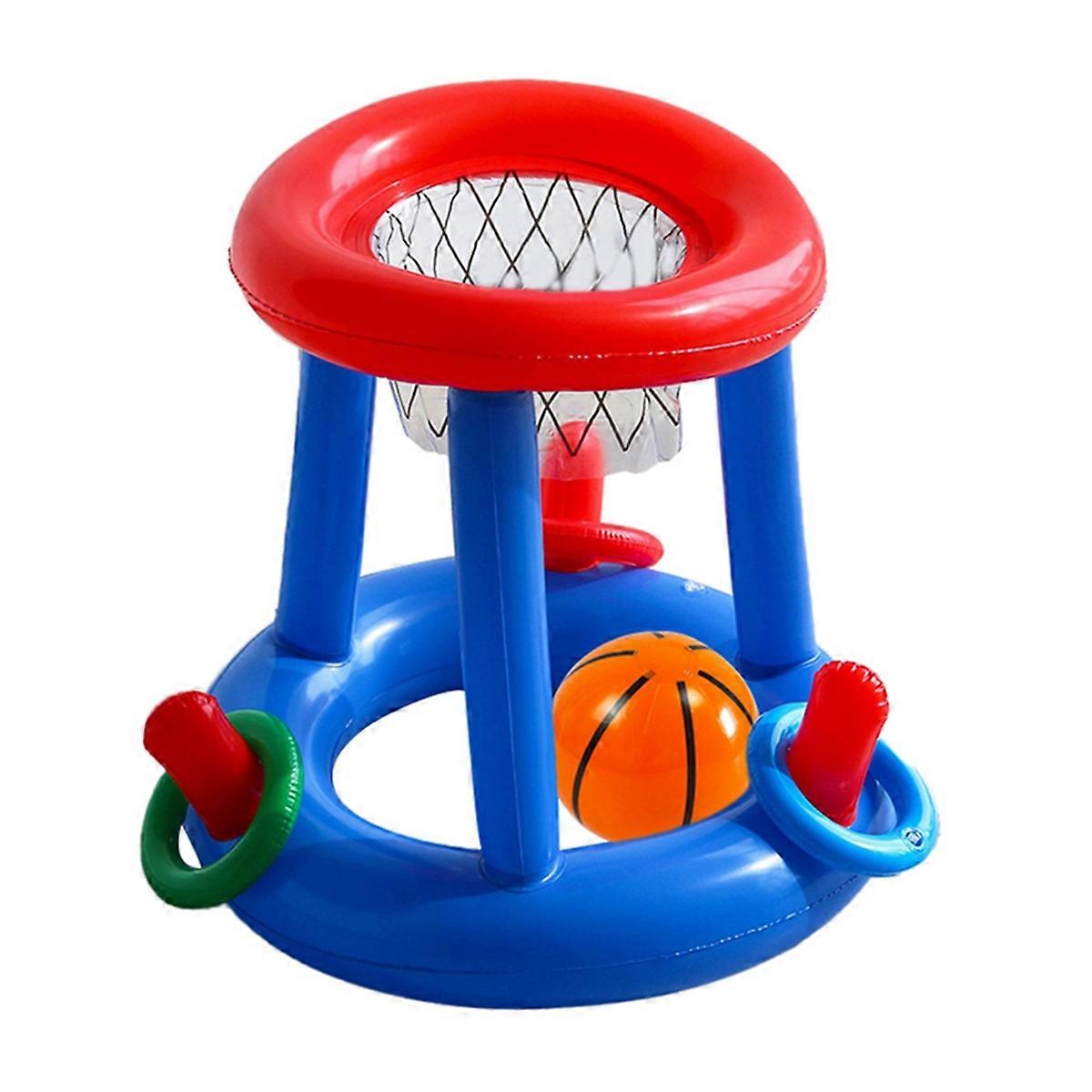 Inflatable Pool Ring Toss WaterSport Inflatable Basketball Hoop Inflatable Ring Toss for Kids Adult