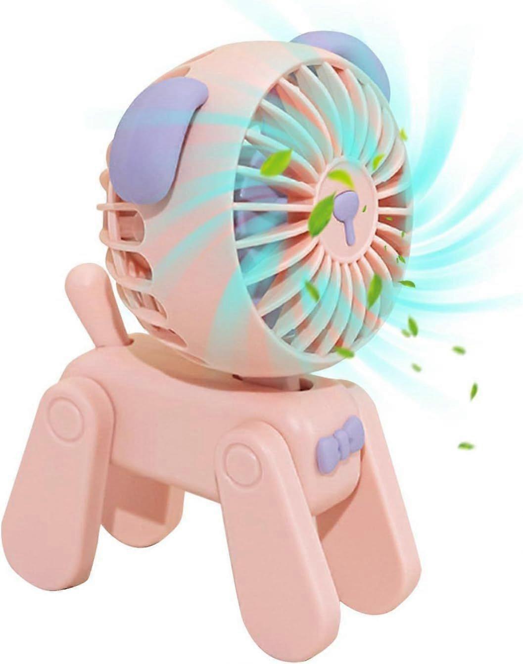 Small Quiet Portable Table Fan (Pink)