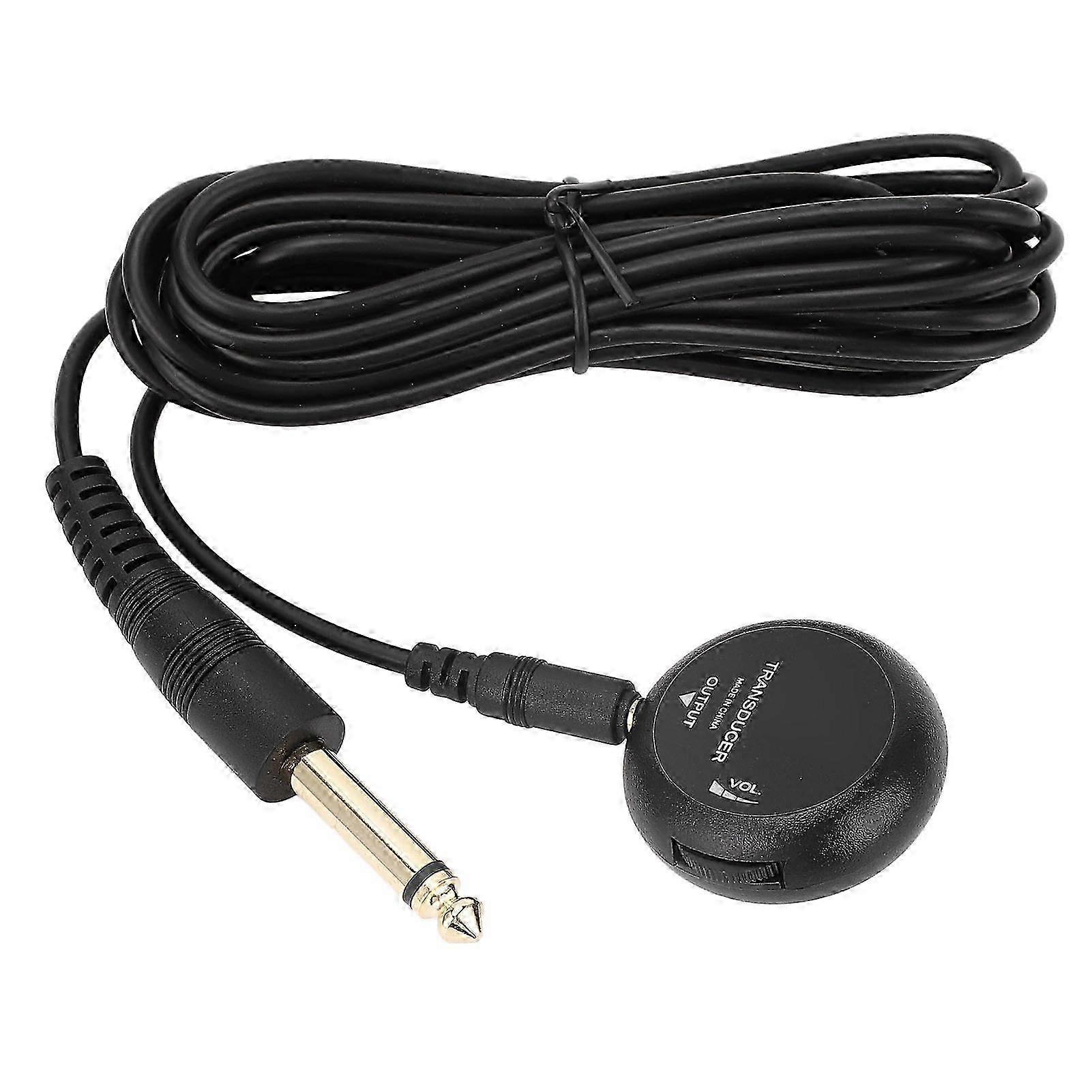 Mini Piezo Pickup for Acoustic Instruments - Violin, Guitar, Ukulele with Adjustable Volume