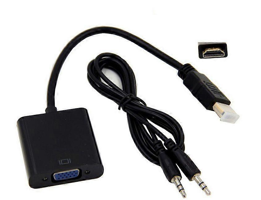 HDMI to VGA Converter Cable HDMI Adapter Conversion Cable with Audio Port,2pack