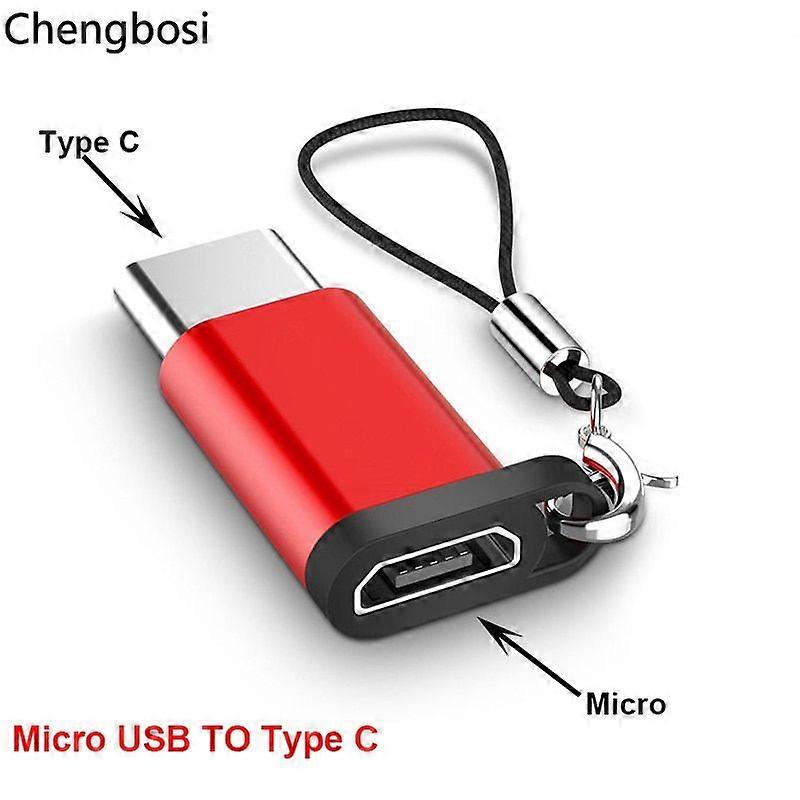 Micro USB Adapter Type C Aluminum Alloy, Tablet Phone Converter Connector with Thong, Telephone Accessories for Xiaomi