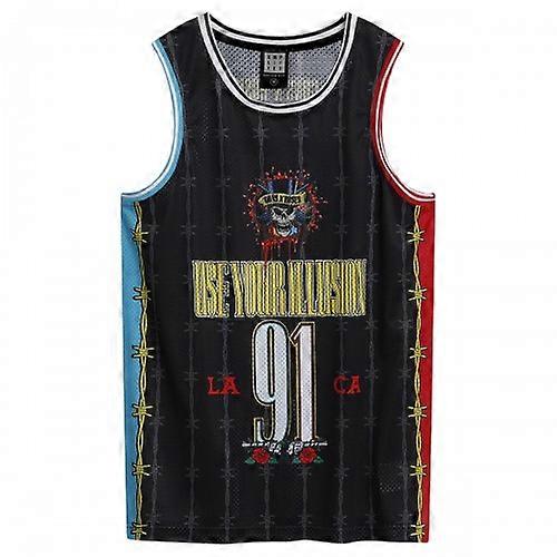 Amplified Mens Dust N Bones Guns N Roses Basketball Jersey