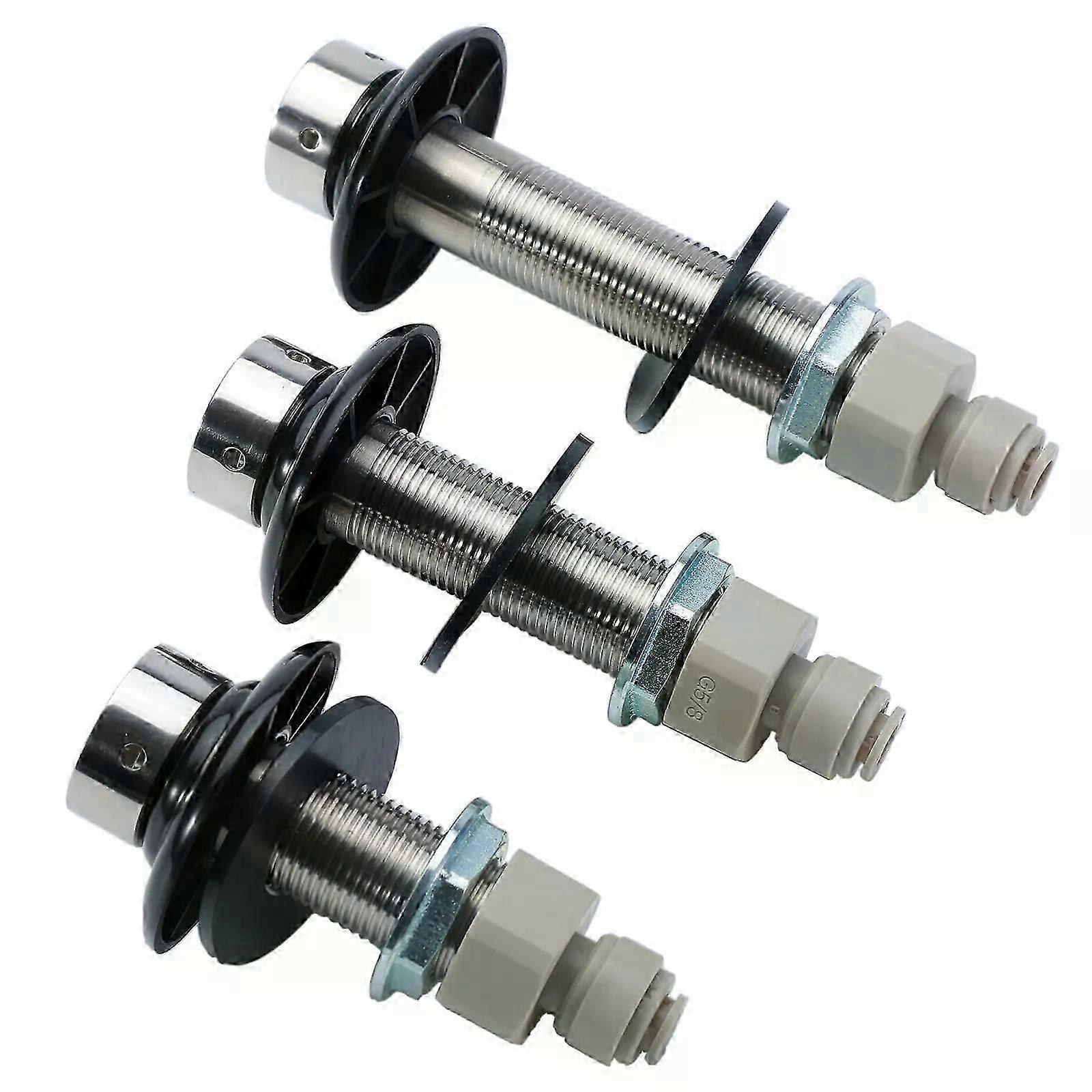 Stainless Steel Beer Shank Assembly with 1/4ID Bore 5/16 Push In Fitting 1/4ID Elbow Tailpiece DIY Kegerator Jockey Box Shank