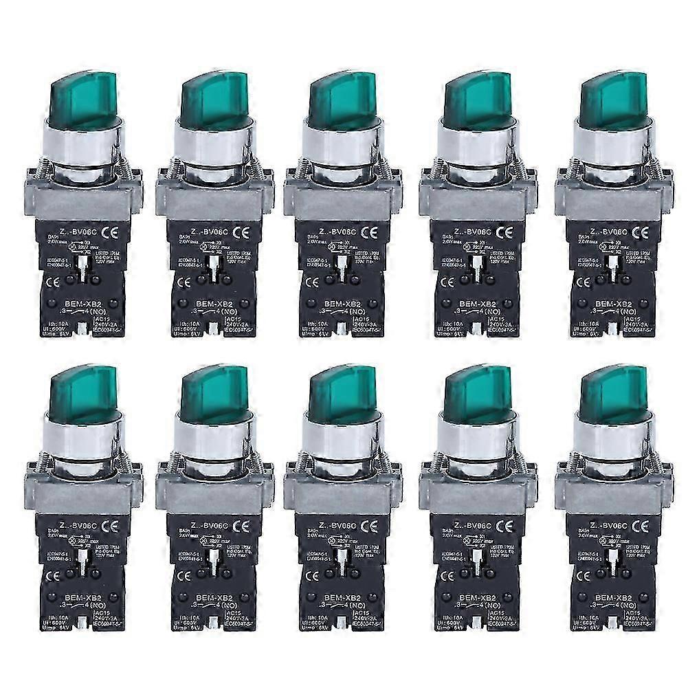 10Pcs BERM Button Switches Normally Closed Knob Switch AC220v AC24V BEM&#8209;XB2&#8209;20Xd 31(220V )