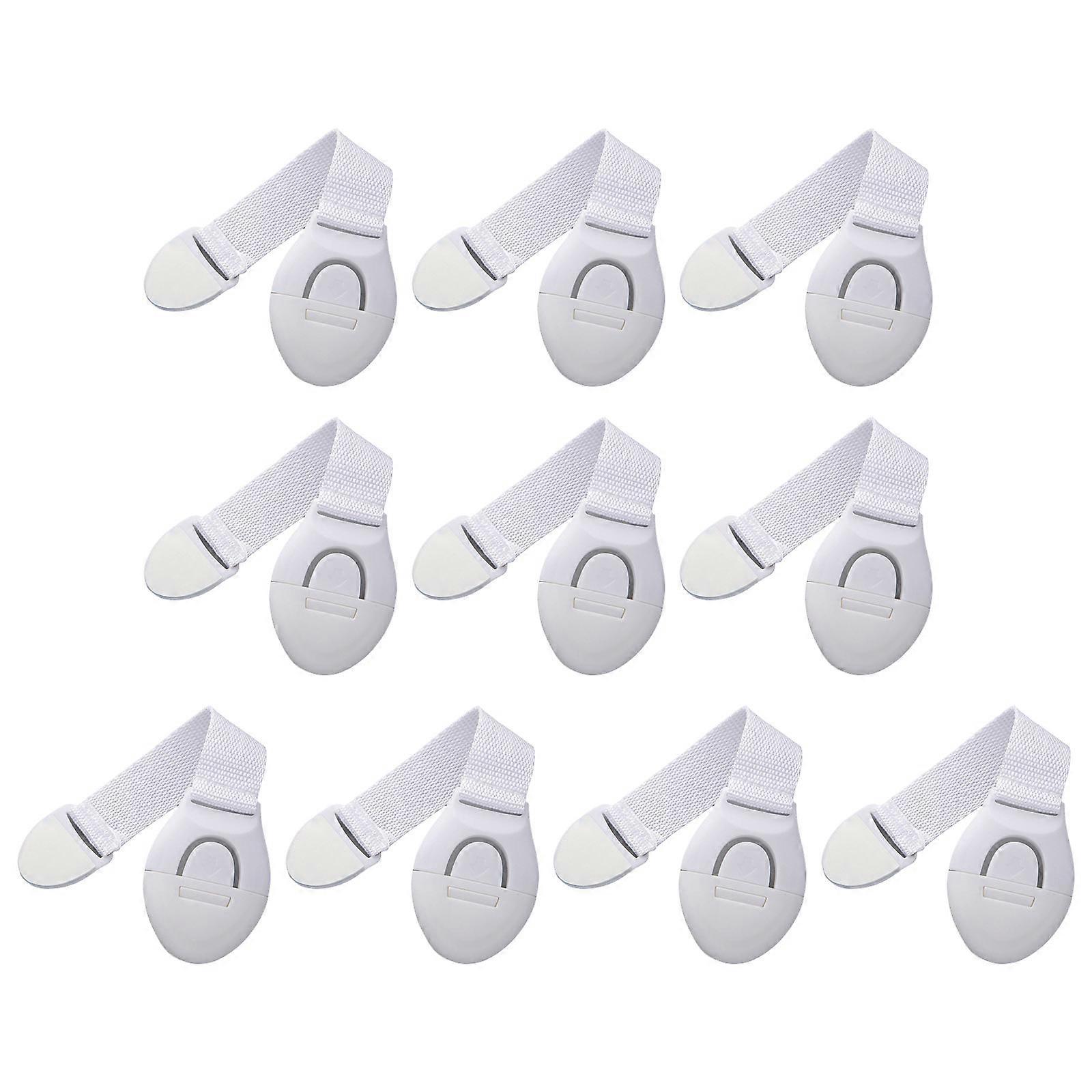 Multipurpose Adjustable Childproof Lock for Home Safety 10 Pack Set Keep Babies Safe from Cabinets Fridges Toilets