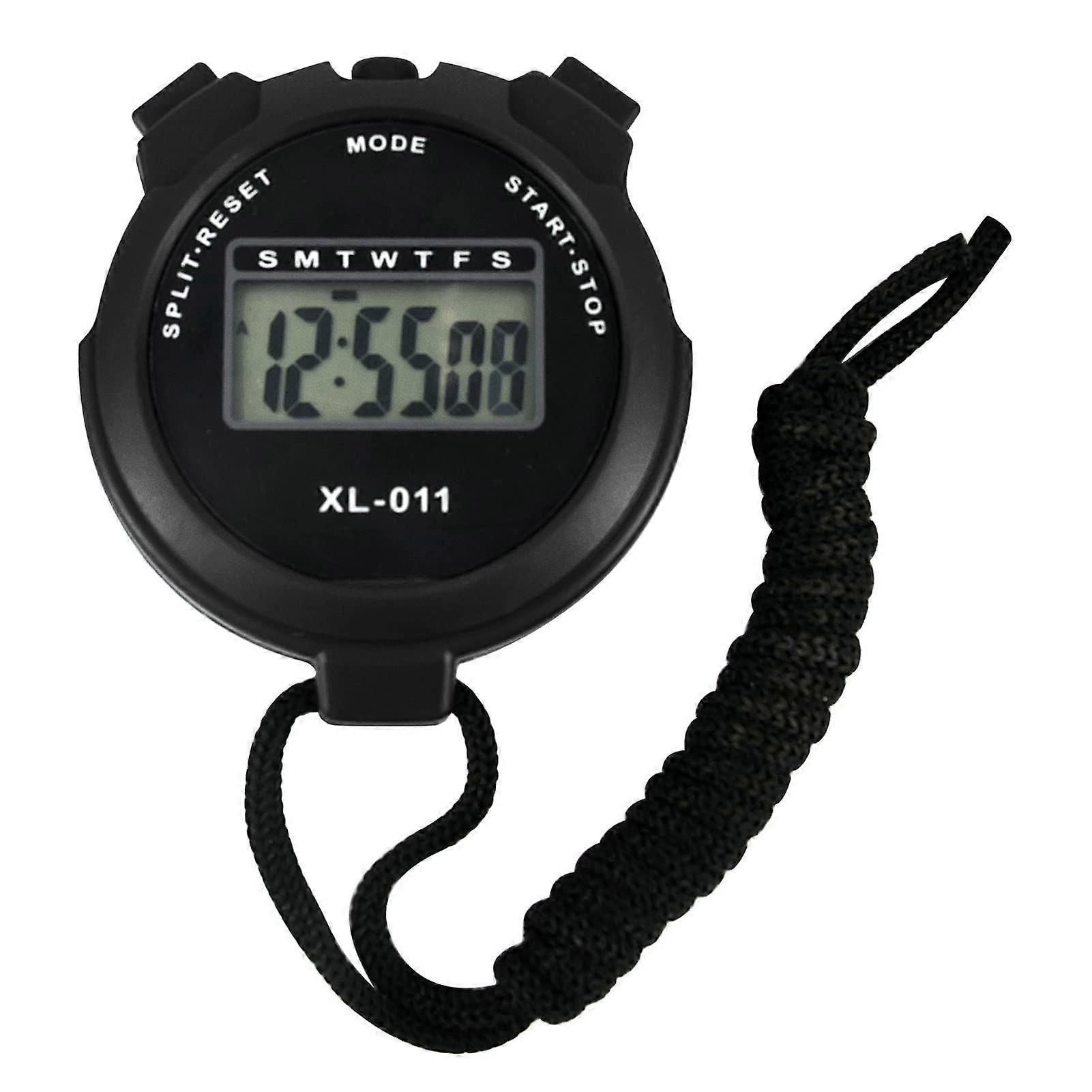 Large Display Digital Sports Stopwatch, Interval Training Stopwatch, Timer, Referee Watch for Training and Competition (Black)