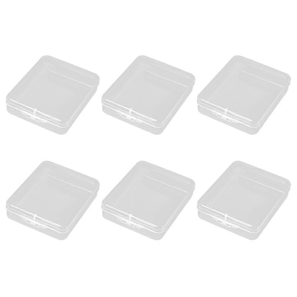 6 Pcs Small Plastic Storage Boxes with Compartments for Craft Organization