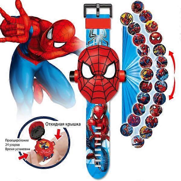 Clock, Spiderman 24 Superhero Figures Clock Iron Man Iron Man
