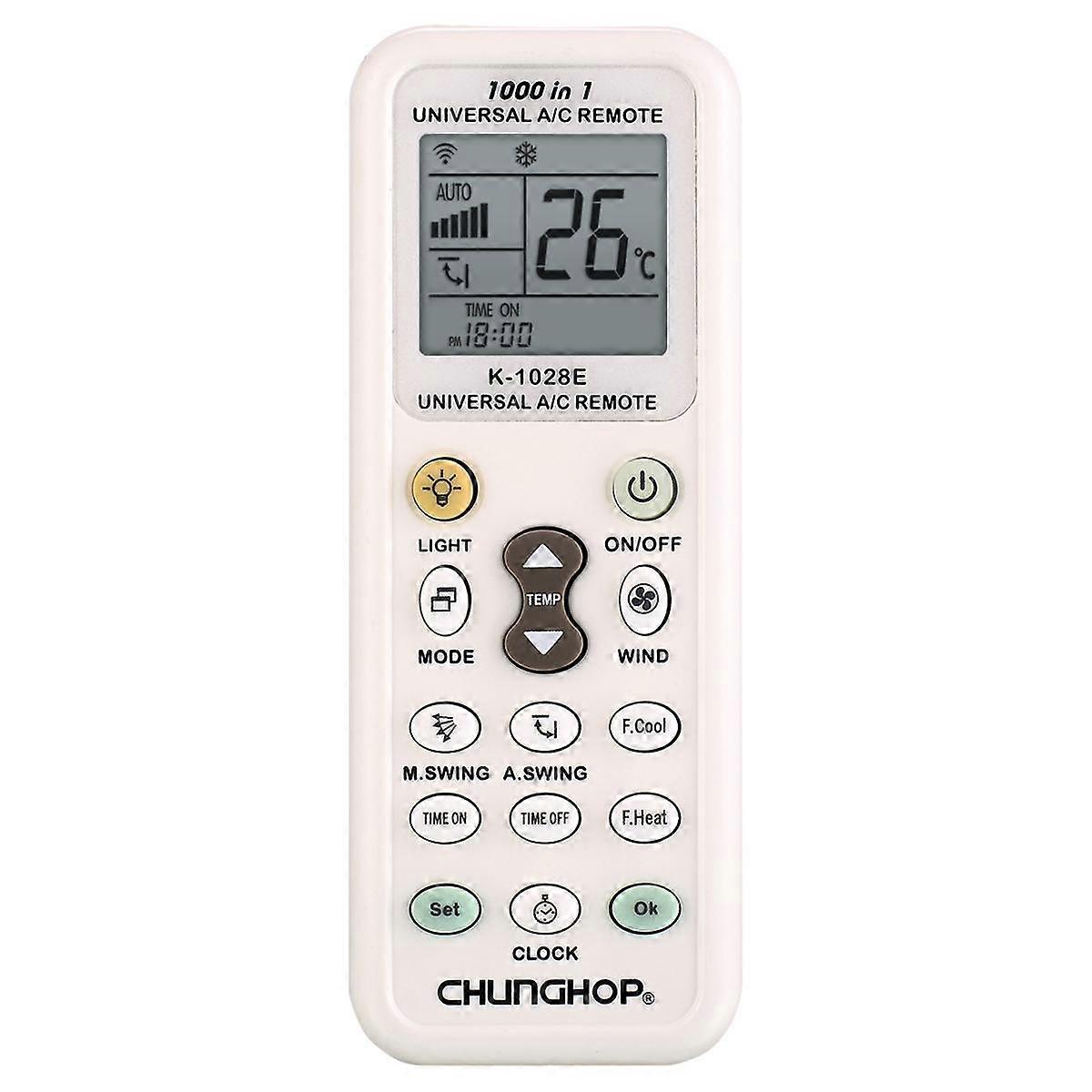 CHUNGHOP K-1028E Universal Air Conditioner Remote Control with Torch