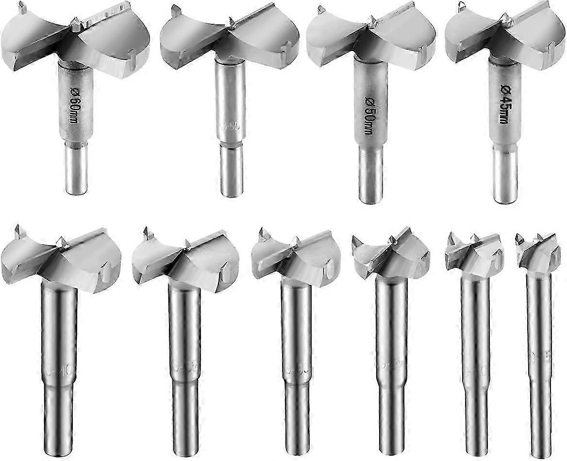 10 Pcs Wood Drill Bit Set 15-60mm Carbide Countersink Shaping Bits Gift GGZG 2024