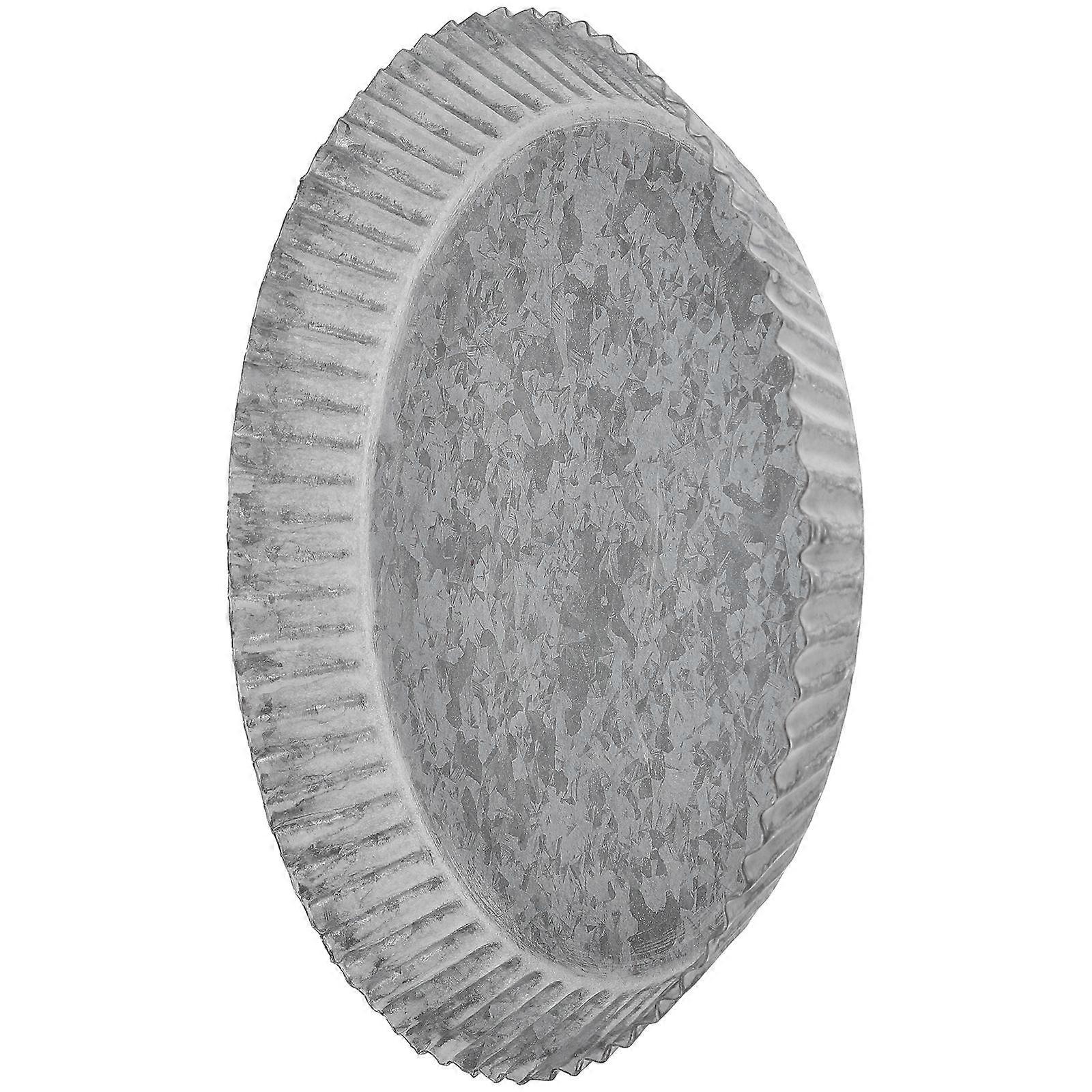 Rustic Metal Plant Pot Tray Durable Water Drain Saucer for Flower Pots Functional Garden Accessory for Tidy Spaces