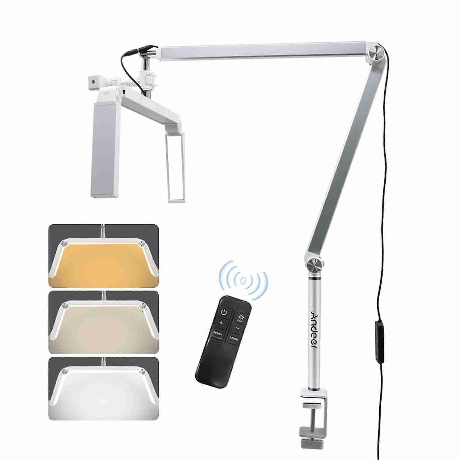 Moon-Shaped Desktop LED Video Light - Adjustable, Foldable, for Beauty Salons & More