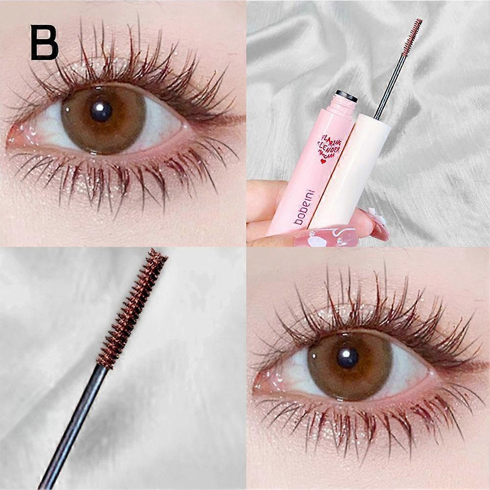 02 Brown (B)$Super fine mascara waterproof, long and curled, not easy to smudge, lengthening, super fine, long-lasting, natural thin brush head