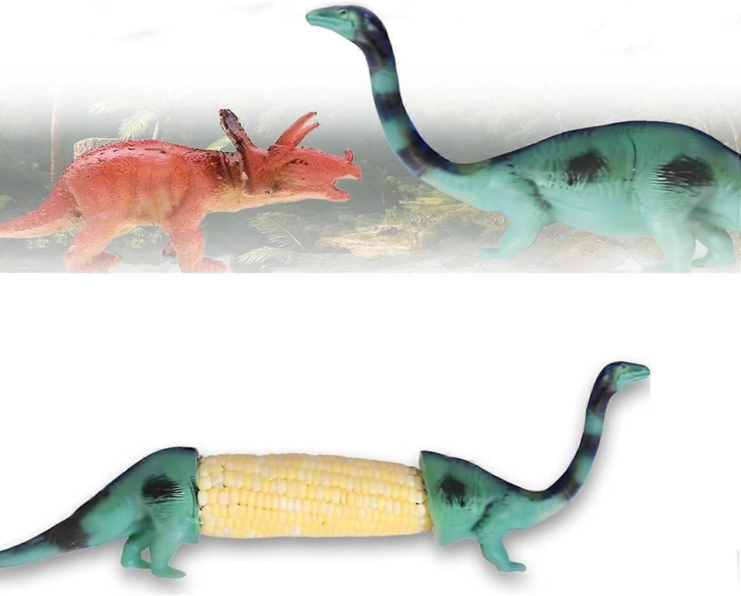 Dinosaur Corn Cob Holders, Corn Holders for Corn on The Cob, Unique Dino Corn Cob Holders for Kids and Adults, Stainless Steel Prongs, Reusable and Ea
