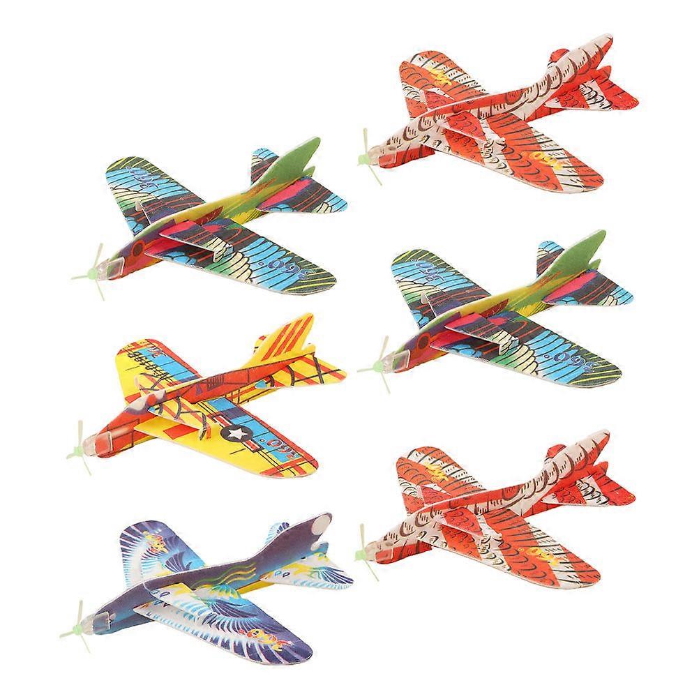 It looks like you're referring to a product listing for **"6pcs Foam Airplane Lightweight Glider Models For Outdoor Play Educational Around Aircraft