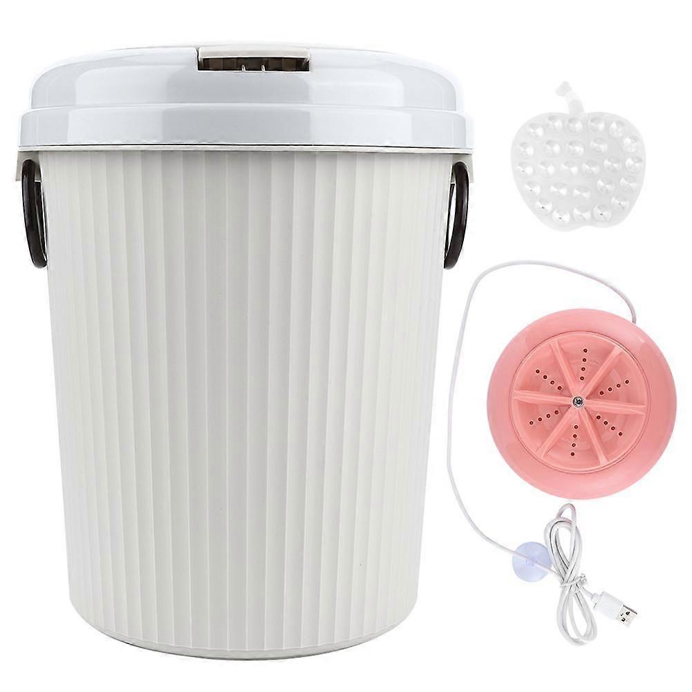 8L 18W Mini USB Powered Portable Desktop Laundry Washer Ultrasonic Clothes Washing MachinePink