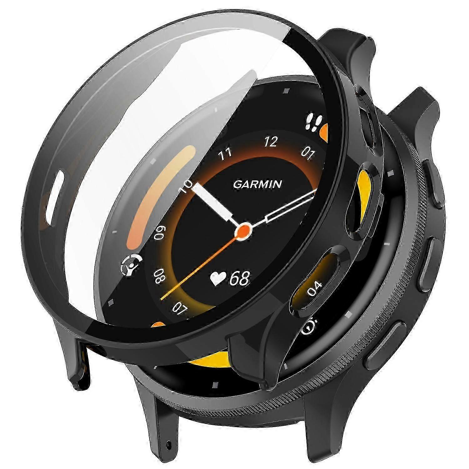 For Garmin Venu 3 PC Case with Tempered Glass Screen Protector Scratch Resistant Watch Cover