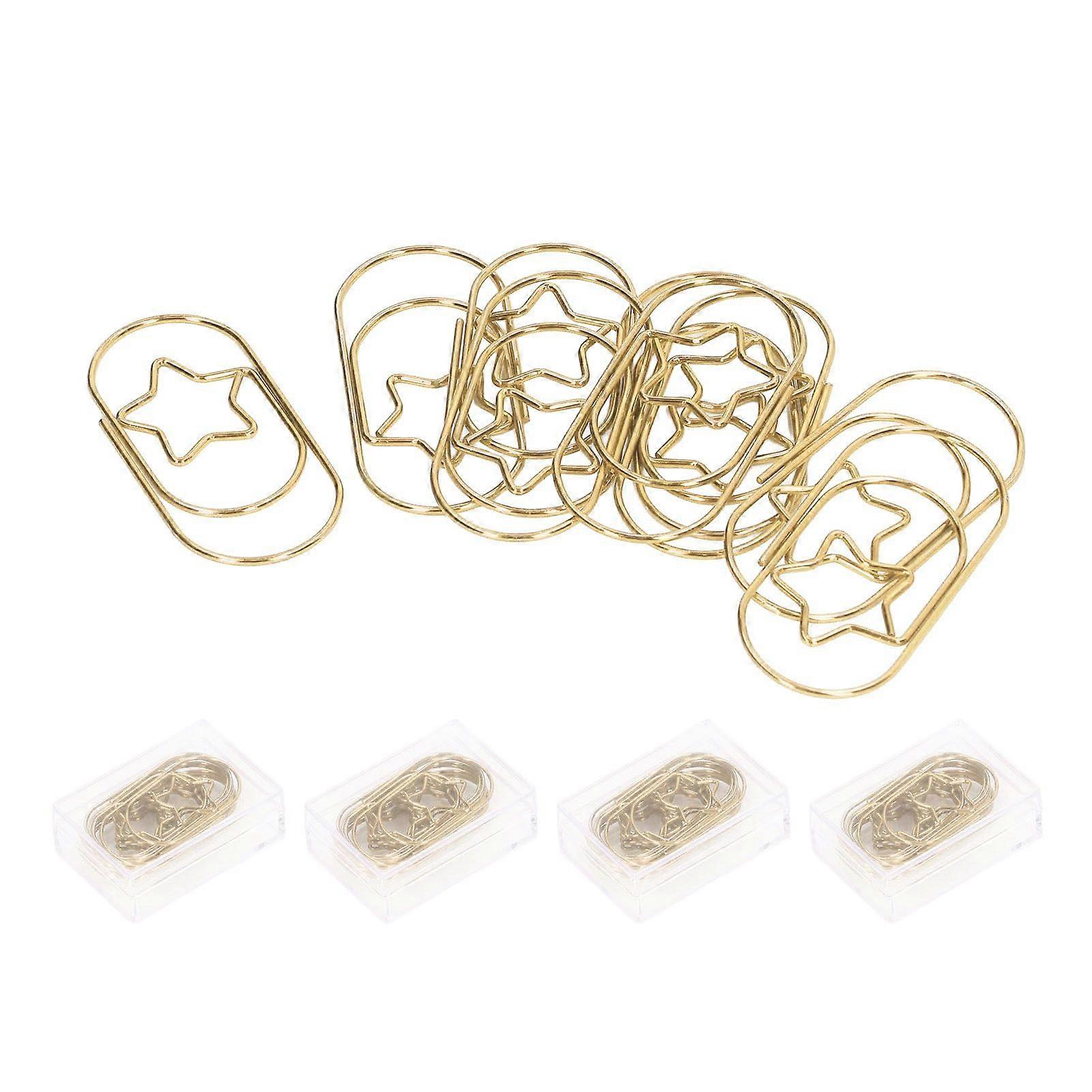 2025 Latest Model  40Pcs Fancy Paperclips Star Style Rustproof Coating Multi