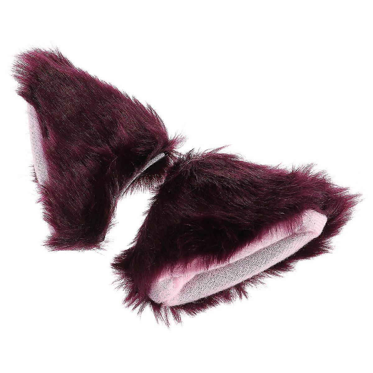 Soft Plush Cat Ear Hair Clips for Cosplay, Halloween Costume Party Adorable Decorative Headwear with Comfortable Clips, Random Color