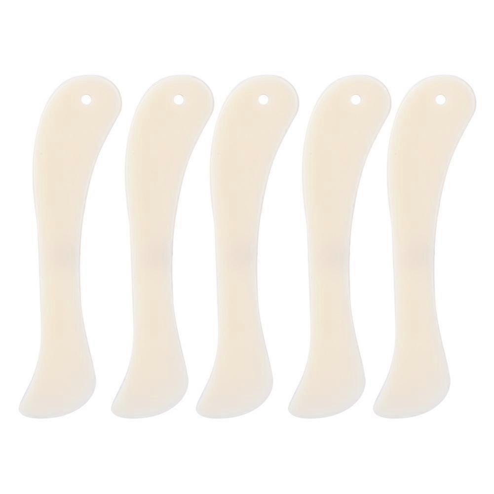 5Pcs White Plastic Leather Craft Folder DIY Sewing Tool (Short Type)