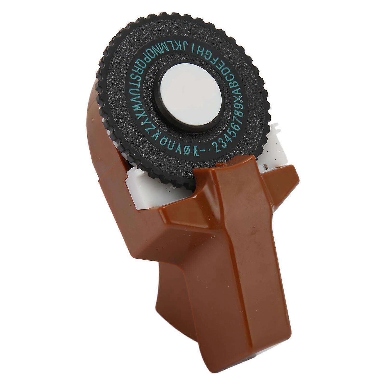 Embossing Label Maker Multipurpose Portable Embossing Label Maker Machine with 2 Rolls Tapes for Home and Office Brown 