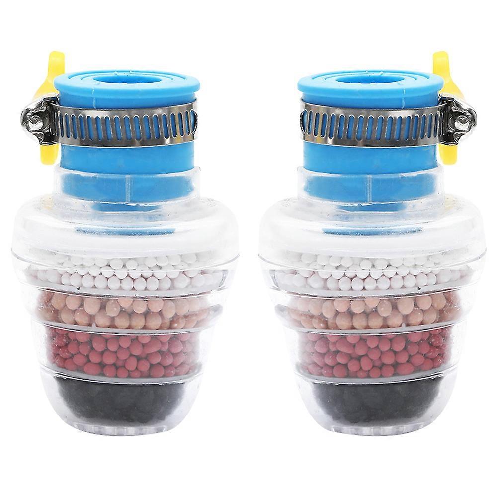 Bathroom Tap Filter Anti-Splash Faucet Purifier for Water Faucet Daily Use Blue 2Pack
