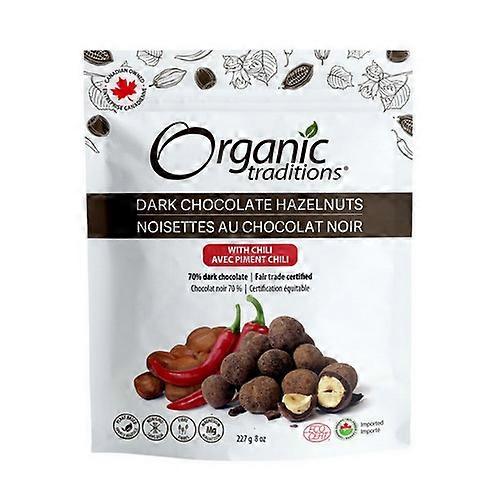 Organic Traditions 有机黑巧克力辣椒榛子，227 克（2 件装）