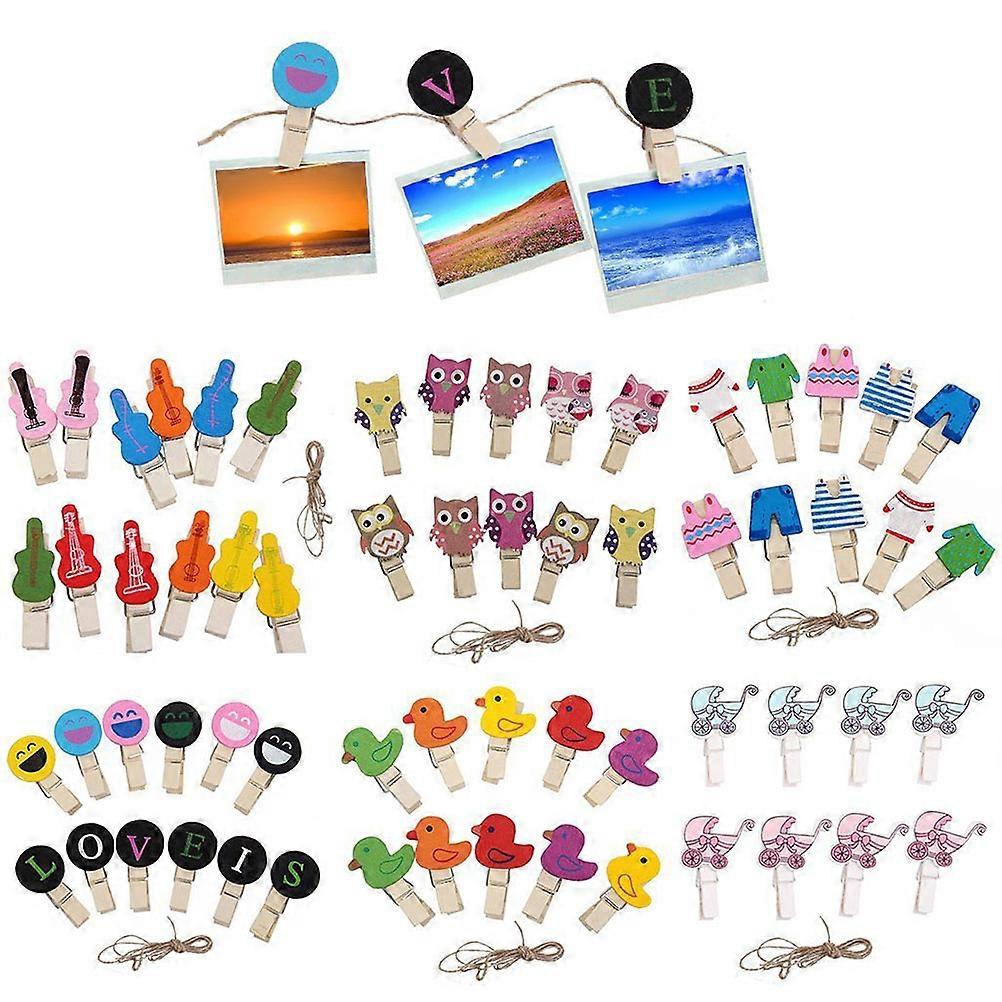 Novelty Pegs Owl Shape Clips Burlap Rope Craft Projects 10Pcs