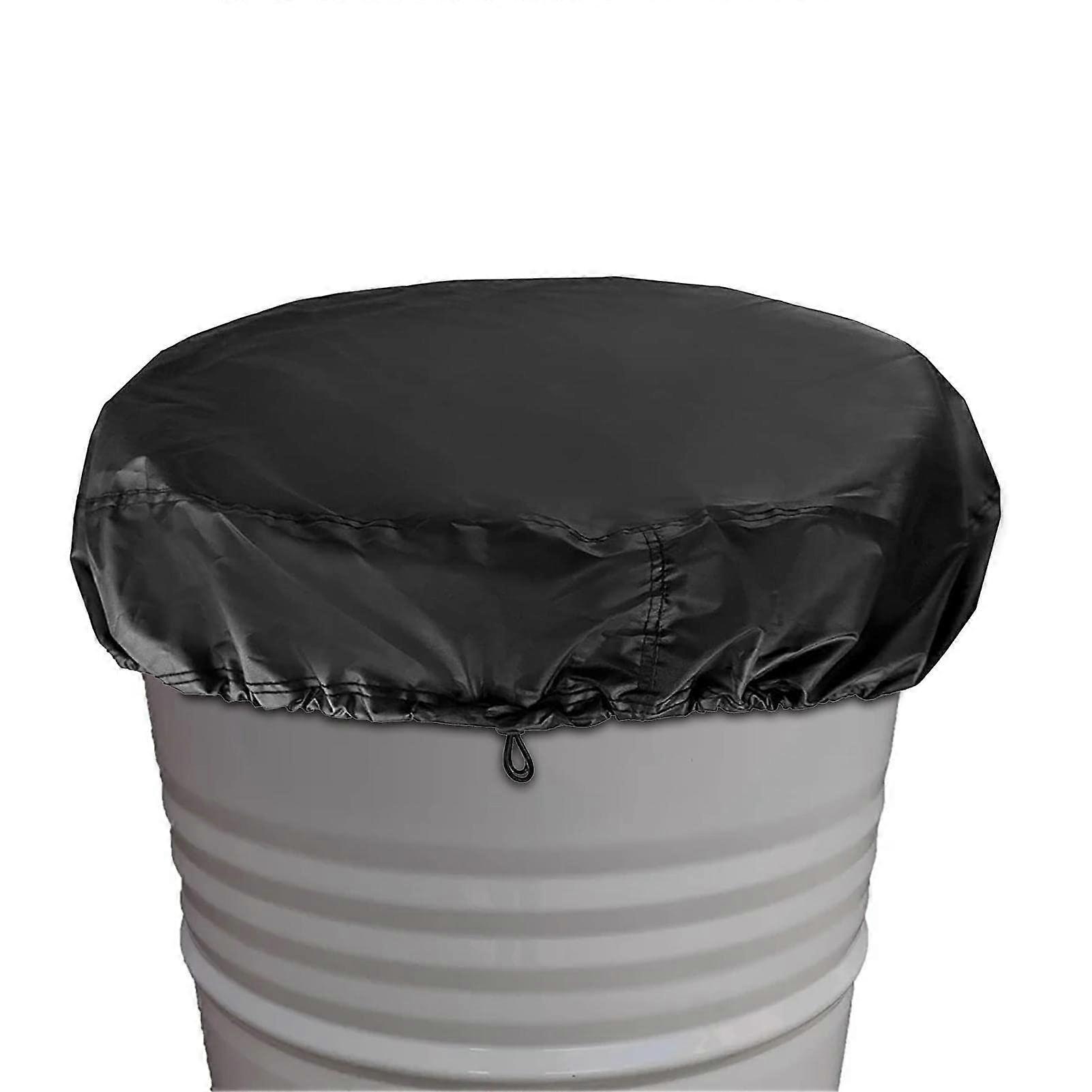 Rain Butt Strainer Drawstring Bucket Cover - All-Weather Barrel Lid, UV Protection, Dirt, Bird Droppings, Tree Sap