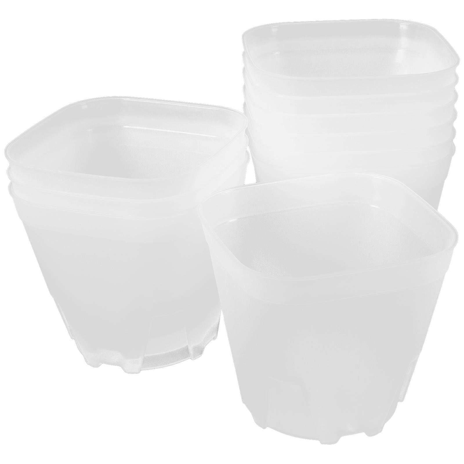 Flower Nursery Pot Plastic Orchid Nursery Pots Matte Surface 12.3x12.3x11cm Planting 10Pcs