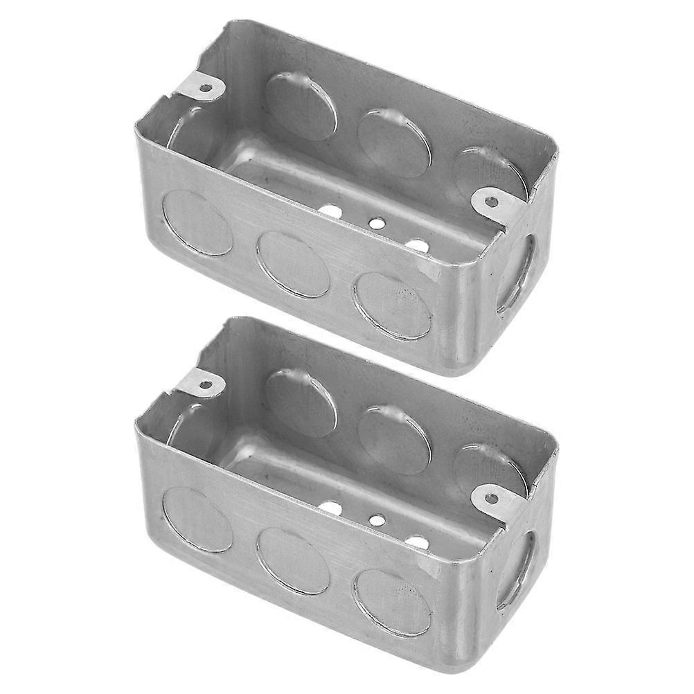 Metal Electrical Box Cover Wall Switch Installation Power Outlet Installation 3.9 2.2 1.9in 2Pcs