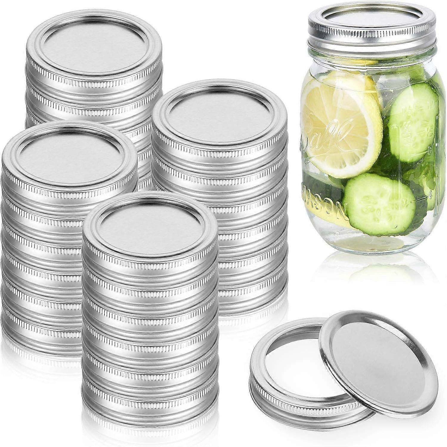 Mason Jars Lids 24Pack 70mm Regular Mouth Leak Proof Canning Lids Split Type Lids