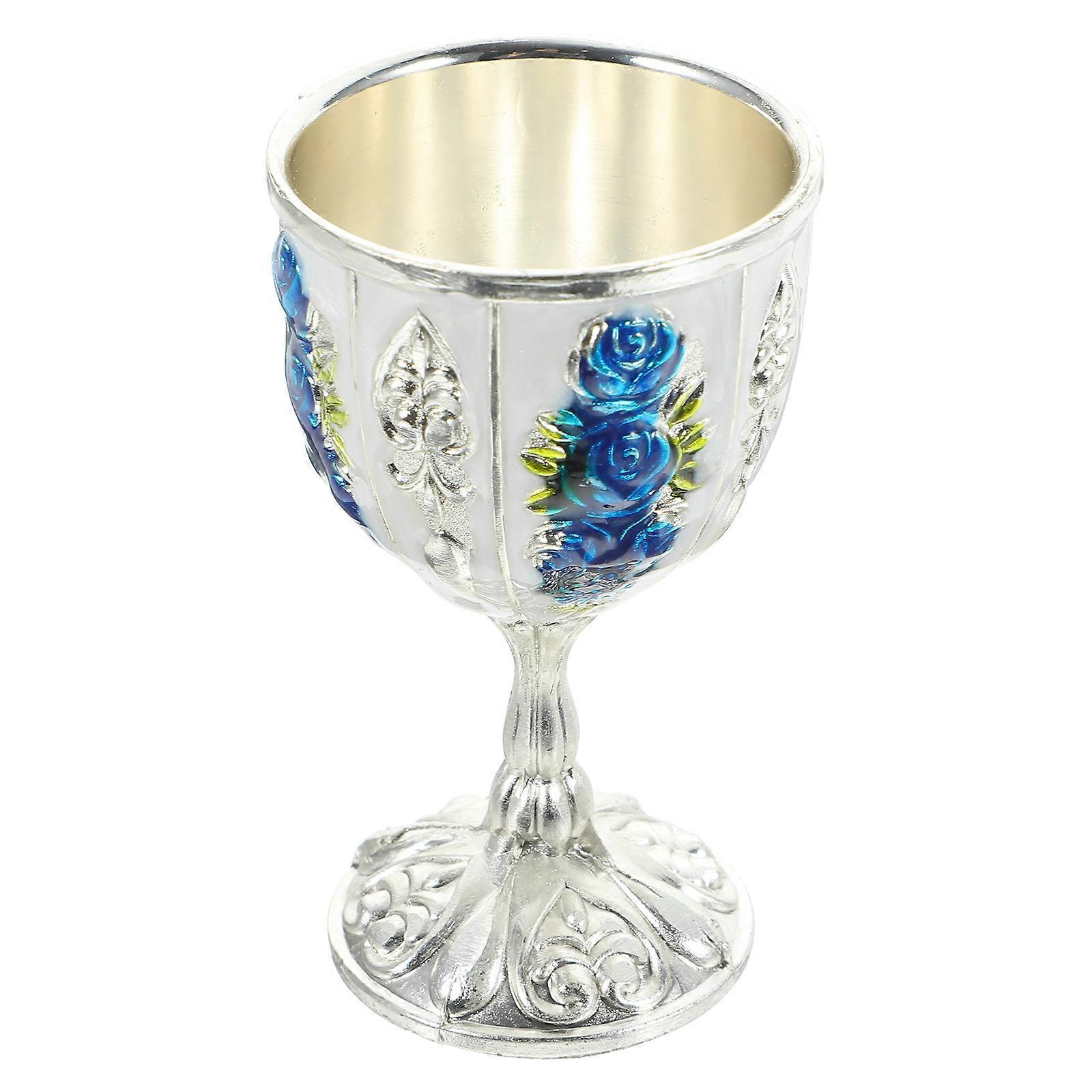 Vintage Metal Drinking Cup Decorative Wine Goblet for Whiskey, Cocktails & Hot Drinks Portable & Stylish Design for Parties & Home Bars