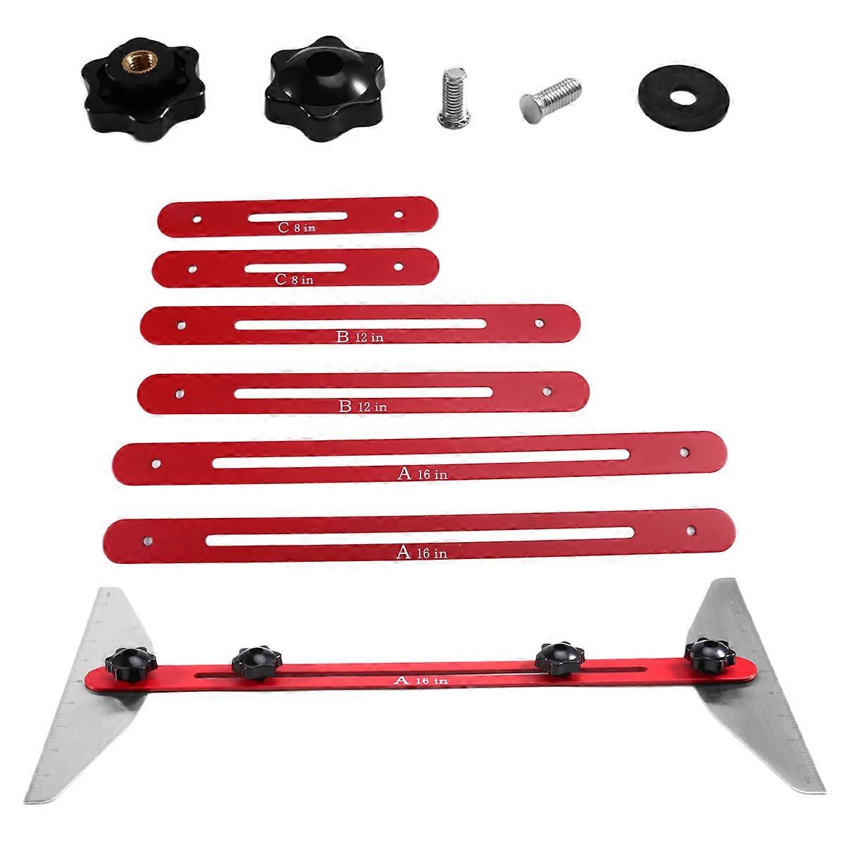 Stair Tread Template Tool, Stainless Steel Stair Measurement and Scribing Tool with Scale, Wooden Stair Jig