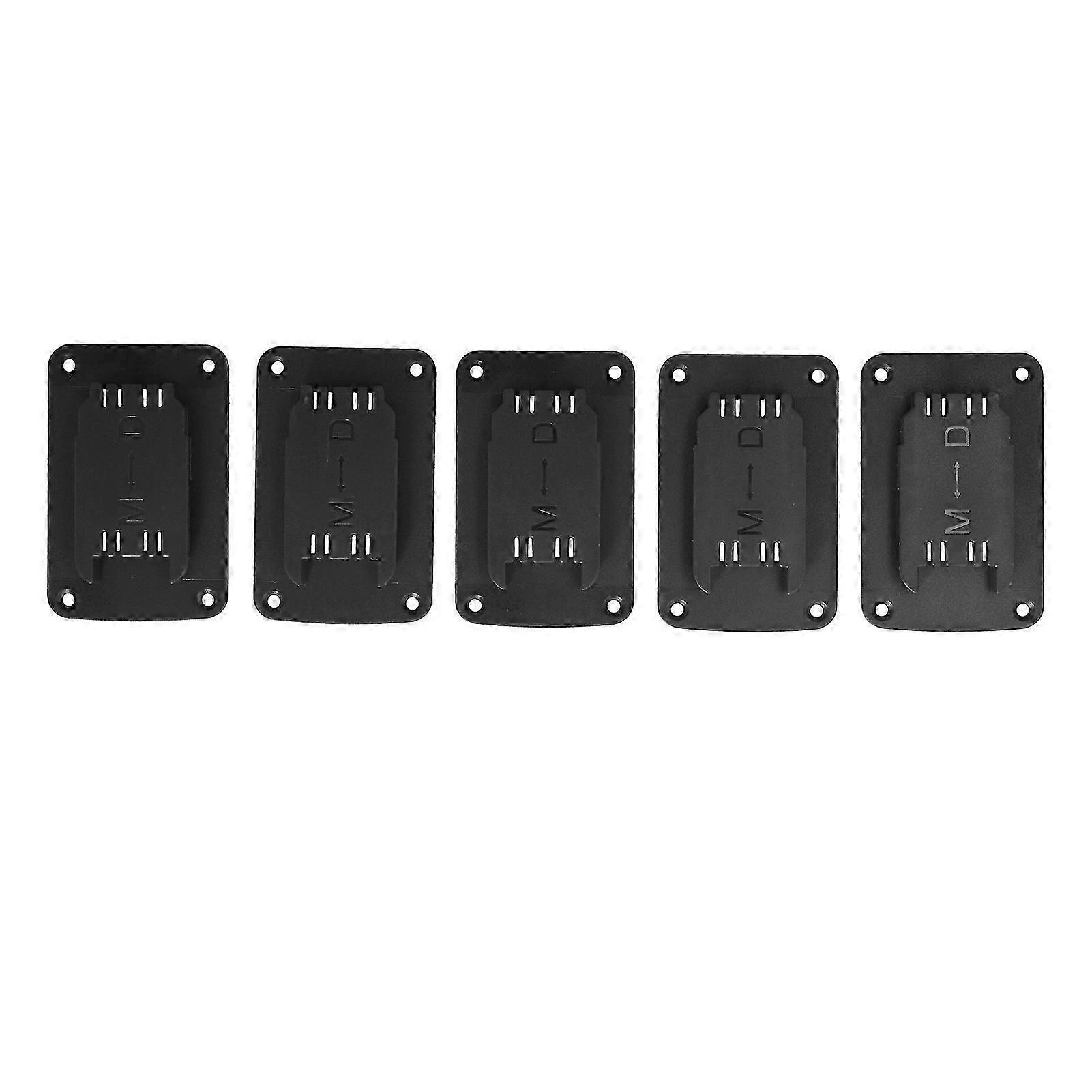 5Pcs Tool Holder Mount Battery Fixing Bracket Storage Rack for Milwaukee Power ToolsBlack
