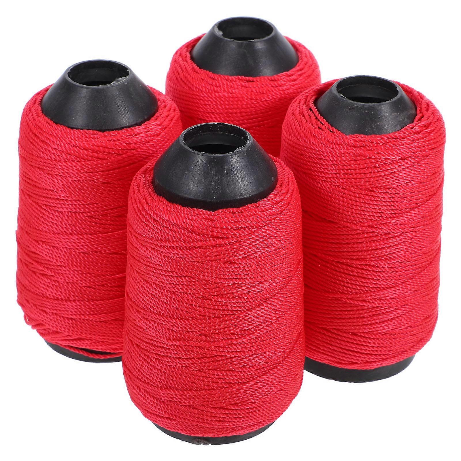 Garden Flexible Tie Nylon Twine for Building Walls Outdoor Projects Construction Tool 4 Rolls Red 4Set