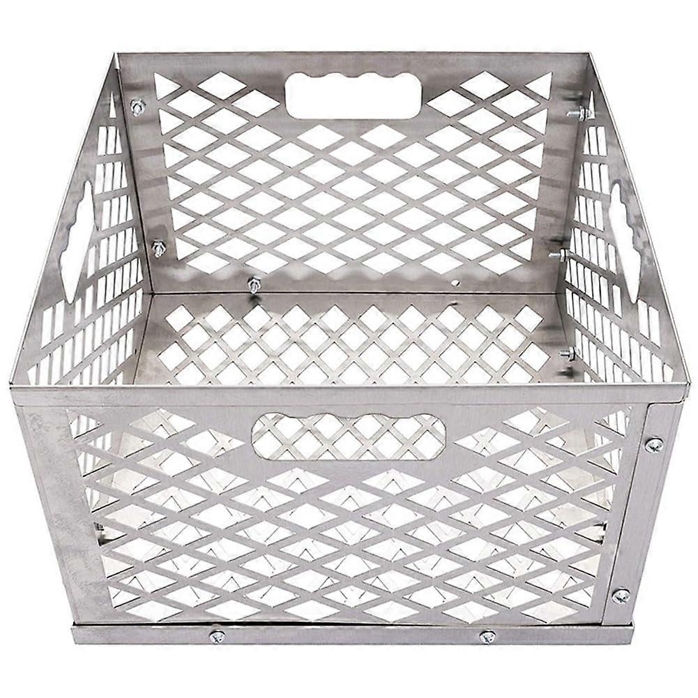 1 Piece Silver 5279338P04 Stainless Steel Offset Smoker Charcoal Firebox Basket Firebox Basket Ref: 4099
