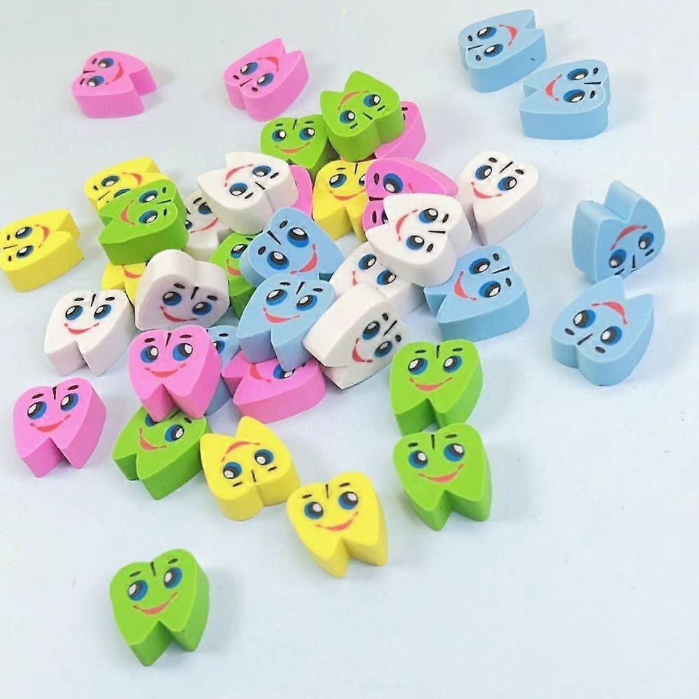 300PCS Mini Shaped Tooth Erasers Mini Cute Pencil Erasers Funny