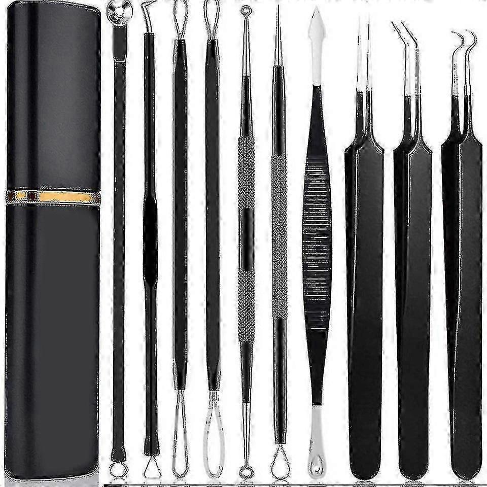 Pimple Popper Tool Kit,10 Pcs Professional Pimple Comedone Extractor Tool Acne