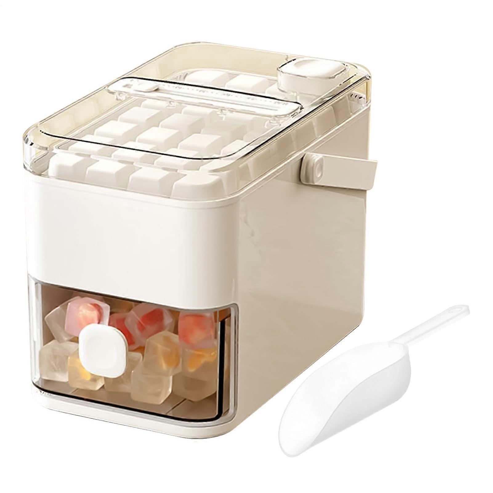 Ice cube container with lid, freezer with lid, largecapacity tools for making ice drinks