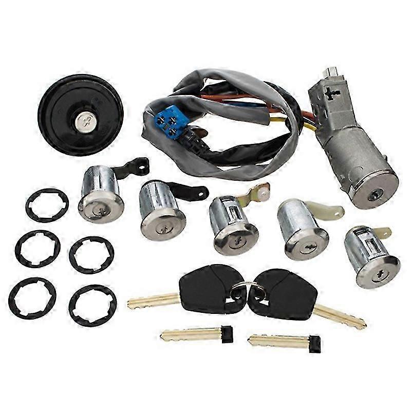Chiave Serratura Porta Accensione Tappo Serbatoio Carburante Serratura Cilindri Set per Peugeot Partner Citroen Berlingo 4162