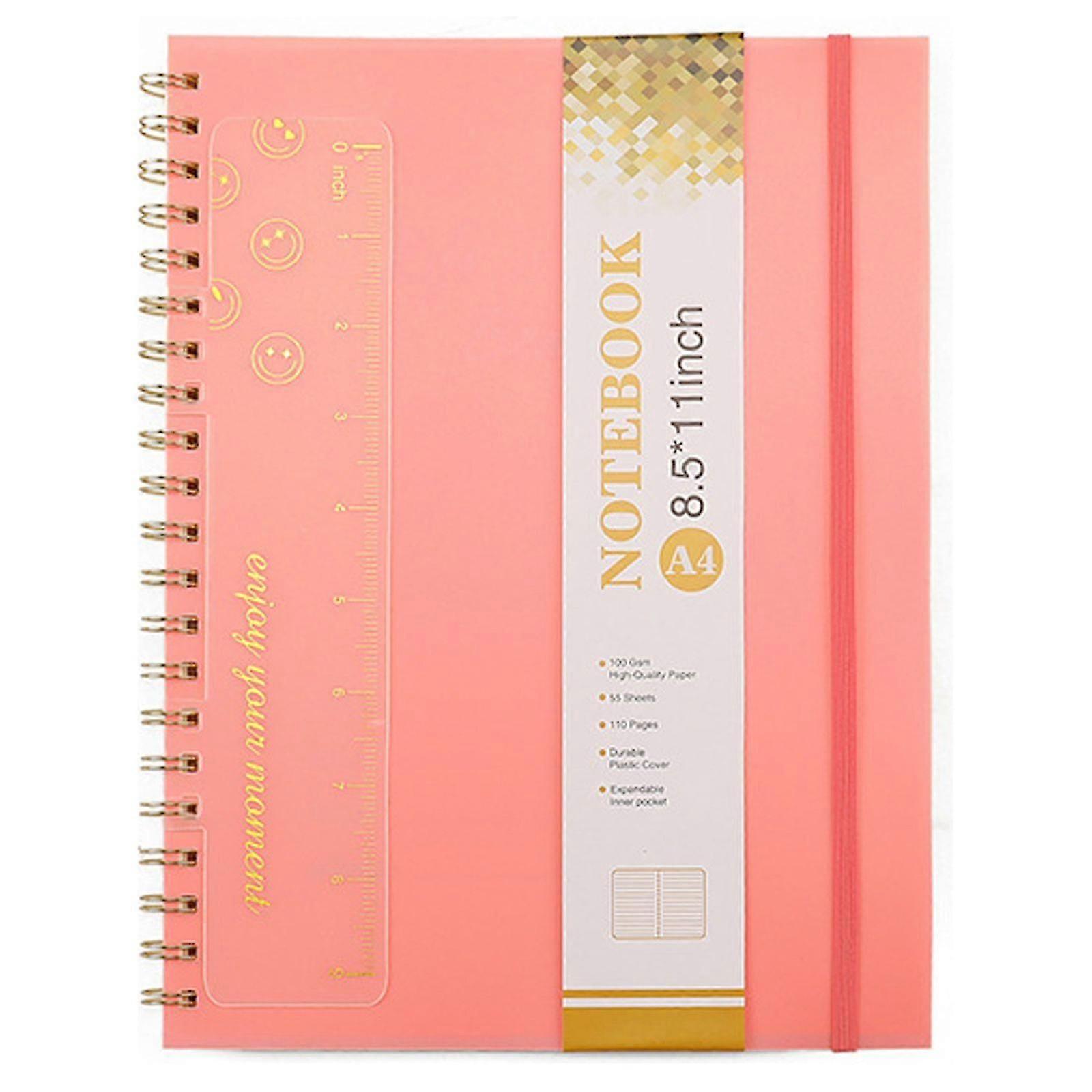 1pcs Notepad with ruler A4 coil - pink