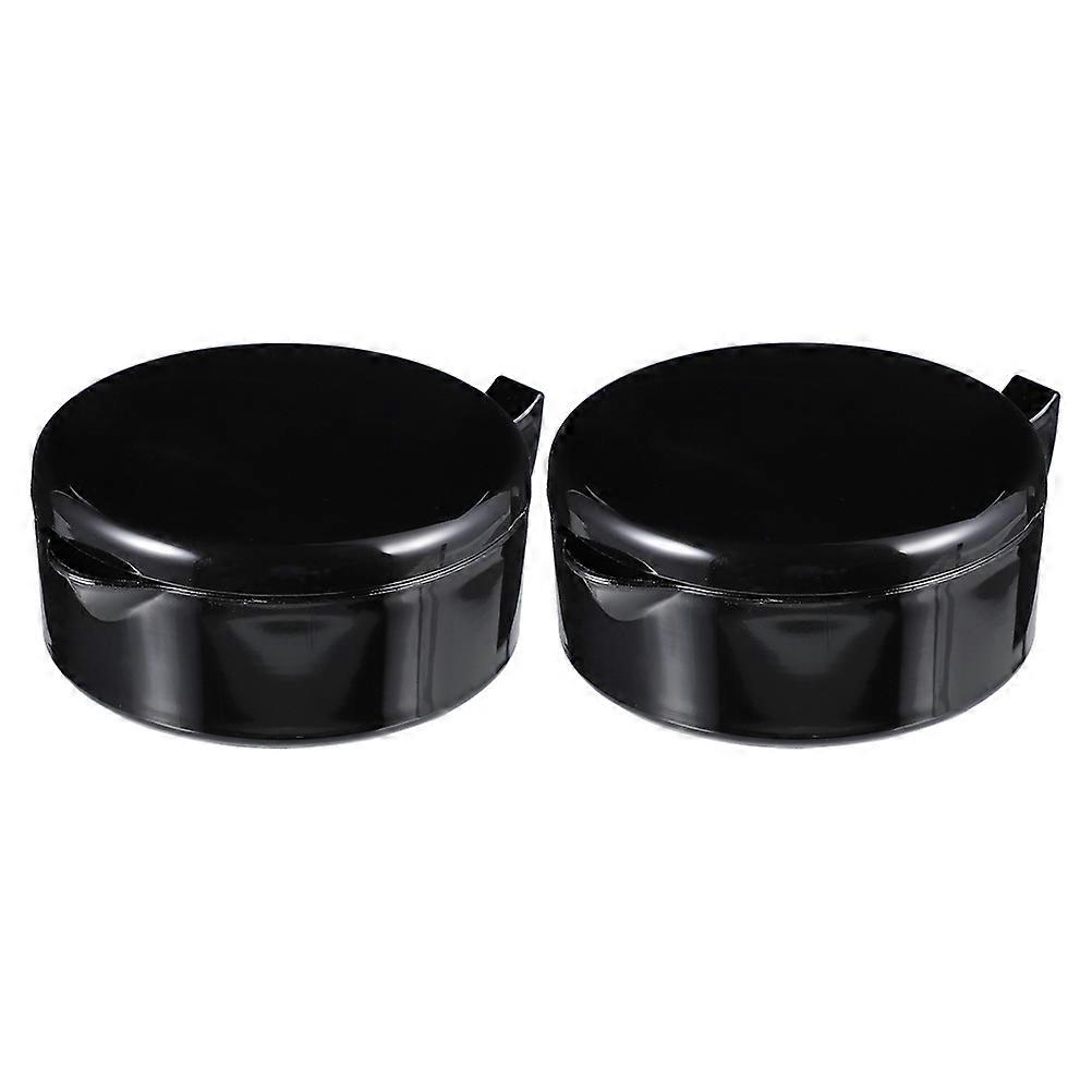 Durable Black Ink Dish Practical Inkwell with Lid for Writing Use Portable and Compact 2pcs Set